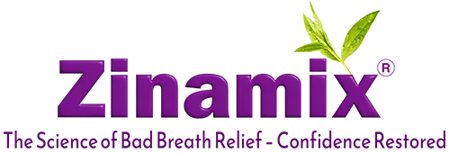 Zinamix logo The Science of Bad Breath Relief - Confidence Restored