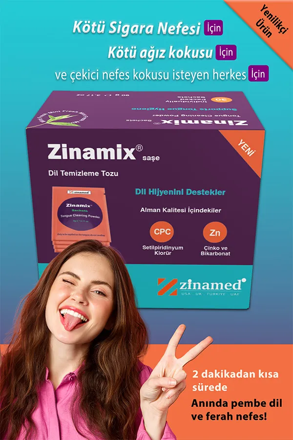 Zinamix tongue cleaning powder Turkish trendiol